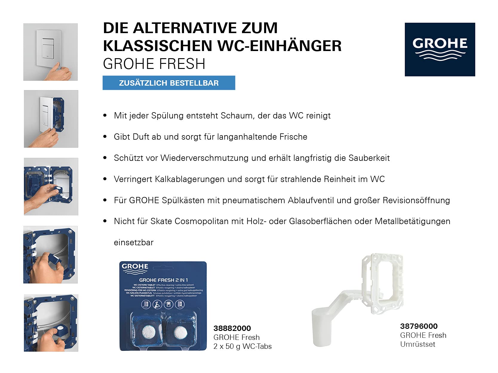 GROHE Zestaw podwójnych zaworów spłukujących 38967000