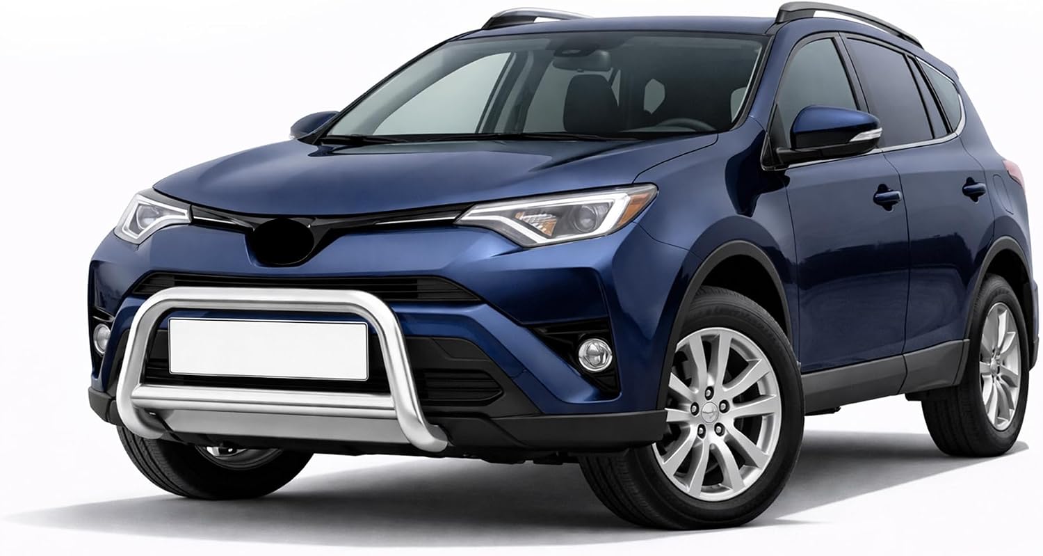 Black Horse A Bar No Skid Plate Stainless Steel Compatible with 2016-2017 Toyota Rav4-BB093905SS