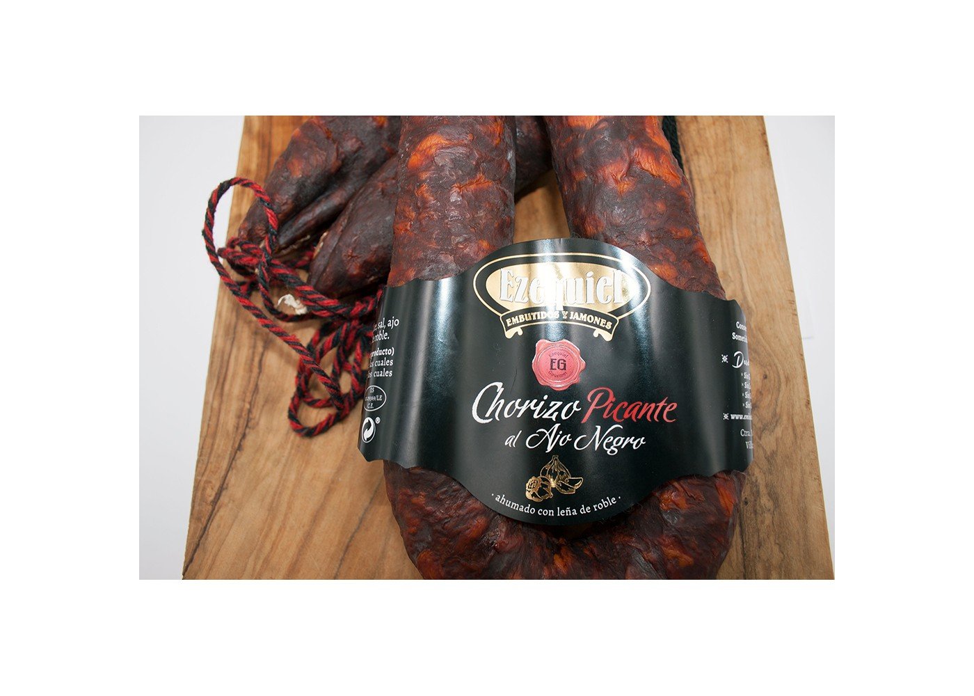 Embutidos Ezequiel Chorizo al Ajo Negro Picante 425 Gramos