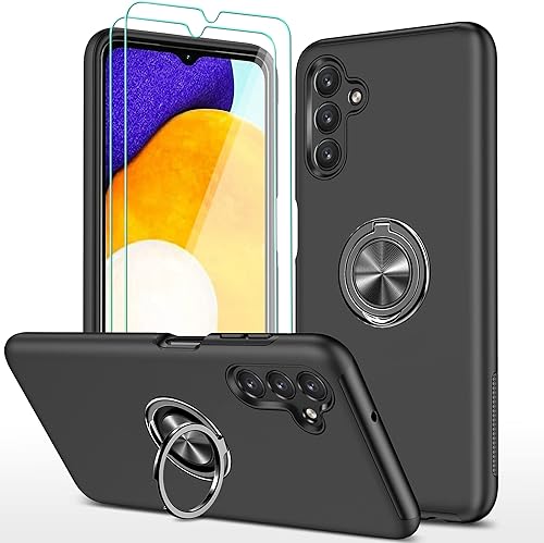 Miniatura 1 de Funda para Galaxy A13 5G, funda para Samsung Galaxy A13 5G con película a prueba de explosiones 2 unidades, funda invisible con función atril de