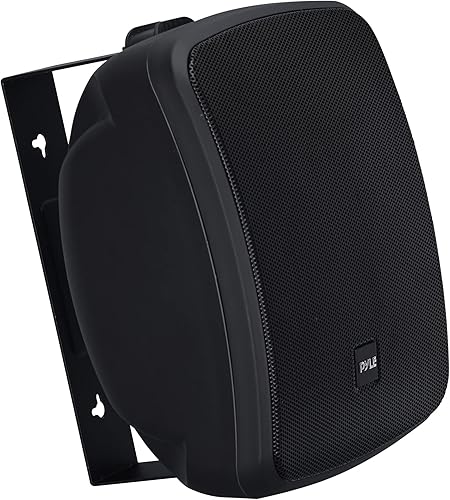 Pyle Altavoz impermeable para patio al aire libre 525 pulgadas 2 vías resistente a la intemperie altavoz doble montado en paredtecho con parrilla