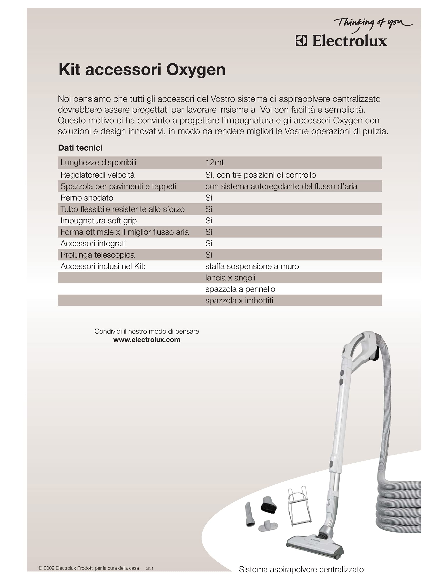 Electrolux ZCV845 + OXIWHT10KIT KIT ACCESSORI 12M