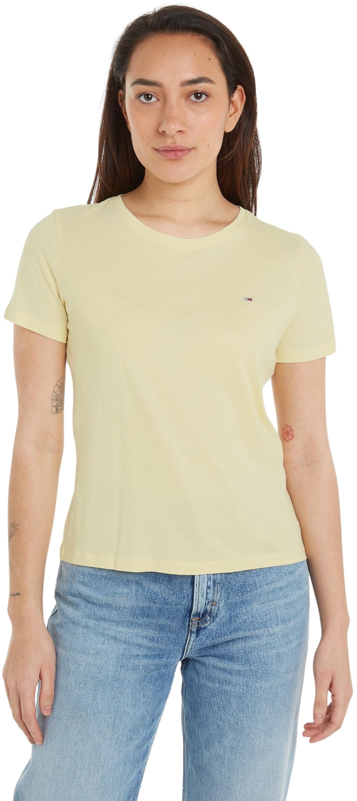 Tommy Jeans Camisetas de Punto de Manga Corta para Mujer