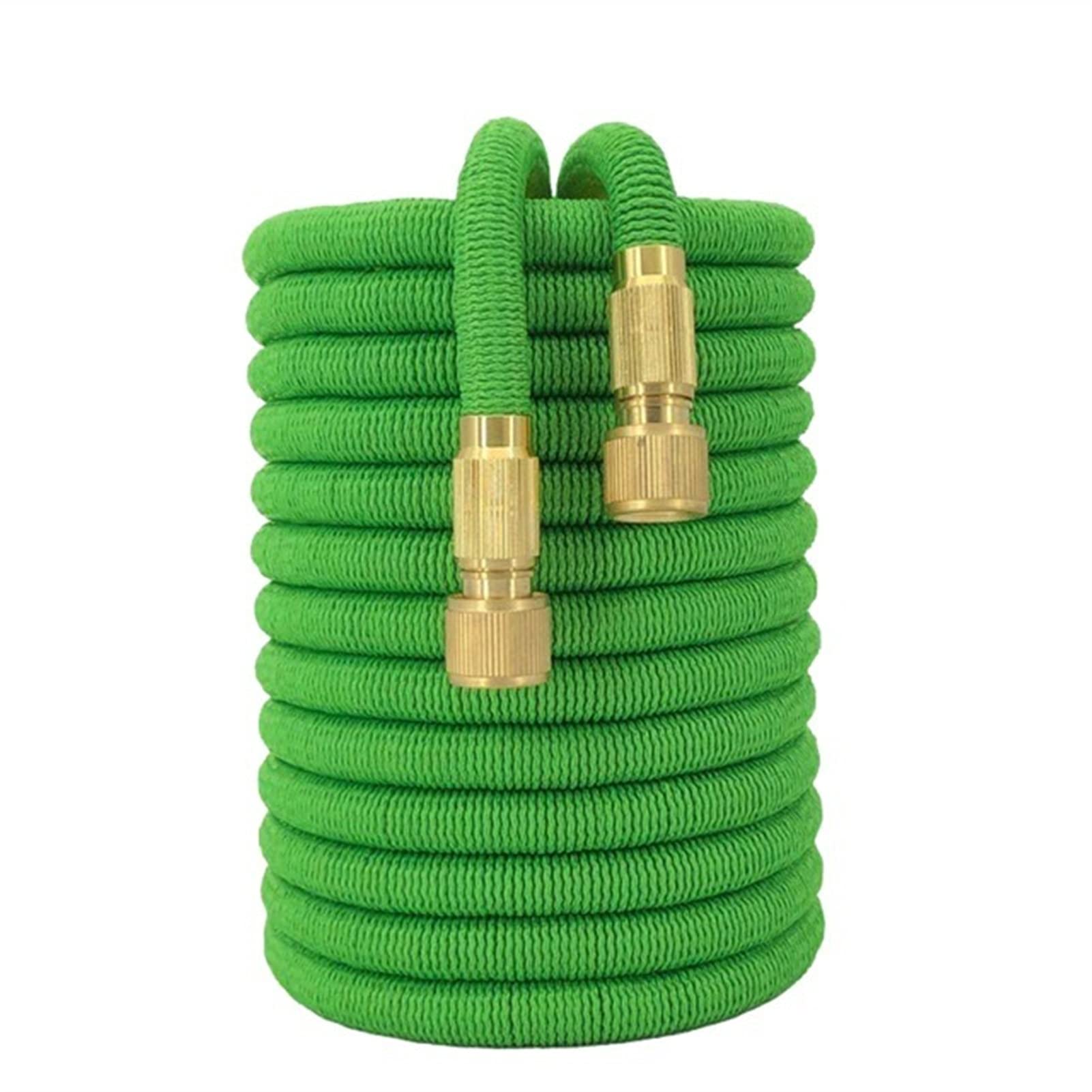 Yijian Conjunto de Manguera de jardín con inyector de Agua expandible, rociador de riego Flexible (Color : Green, Diameter : 1/2'')