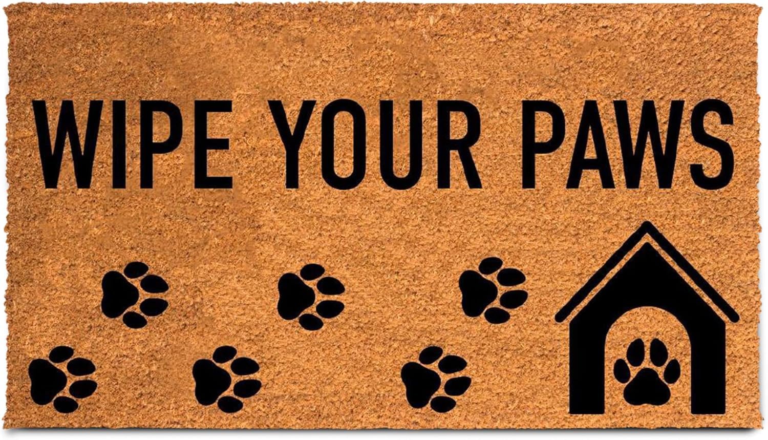 PLUS Haven Coco Coir Door Mat with Heavy Duty Backing, Natural Wipe Your Paws Doormat, 17.5”x30” for Entrance, Front Porch, Easy to Clean Entry Mat,