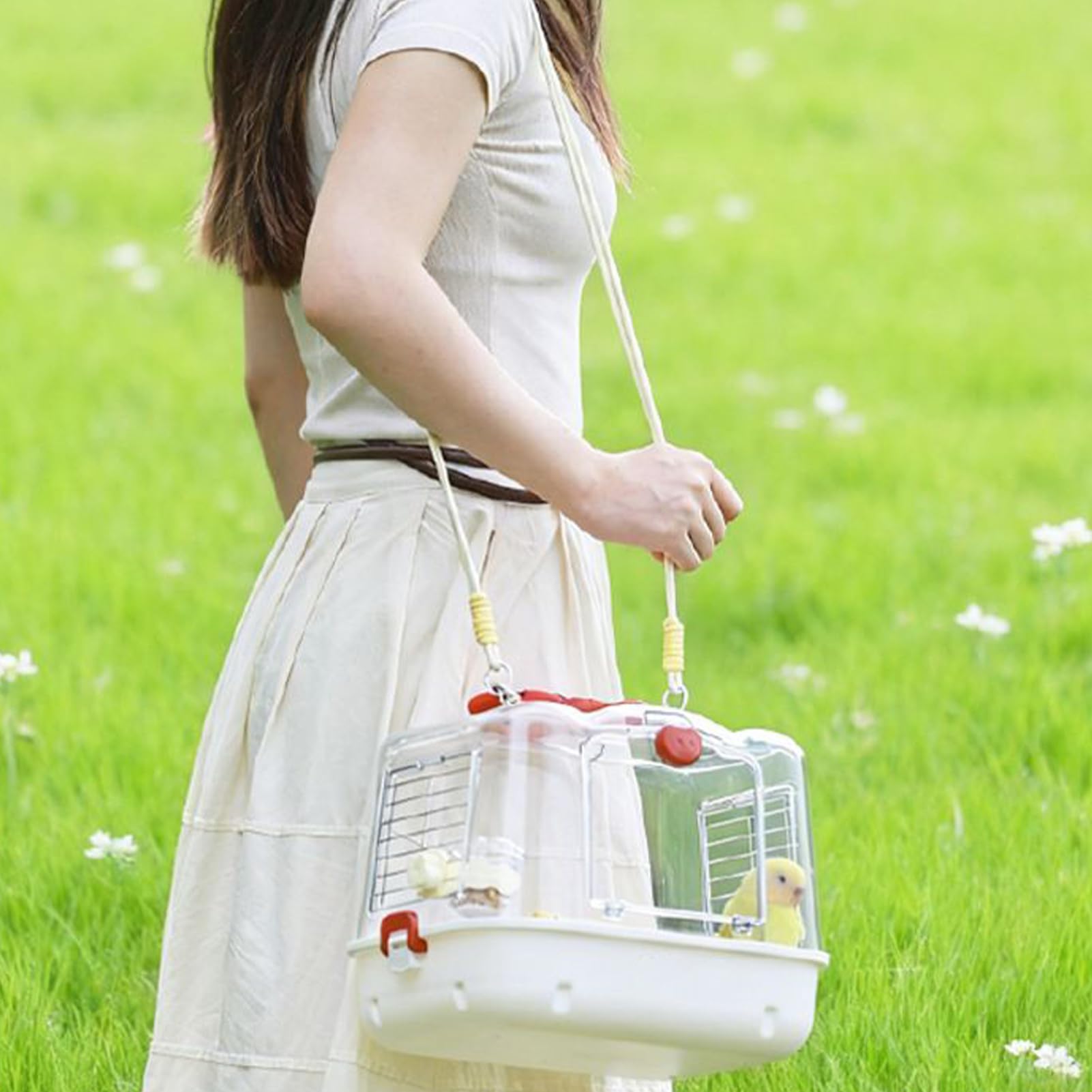 Jaula De Viaje Para Aves مرطب وغير دهني | Bolsa Para Transportar Aves Con Soporte para Ninfas en Excursiones