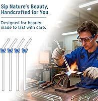 Vista 3 de Lindas pajitas de vidrio con lazos