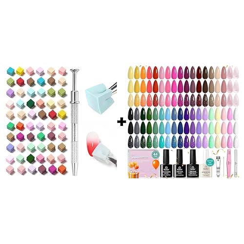 Beetles Gel Polish Soft Nail Sponges for Ombre, 88Pcs Large