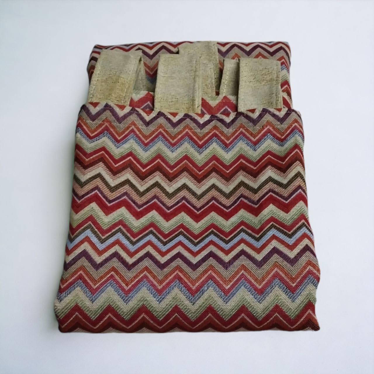 Mercatienda Cortina para Puerta Exterior: Elegancia y Protección para tu Entrada en la Calle 140x260cm - Zigzag. (Rojo)