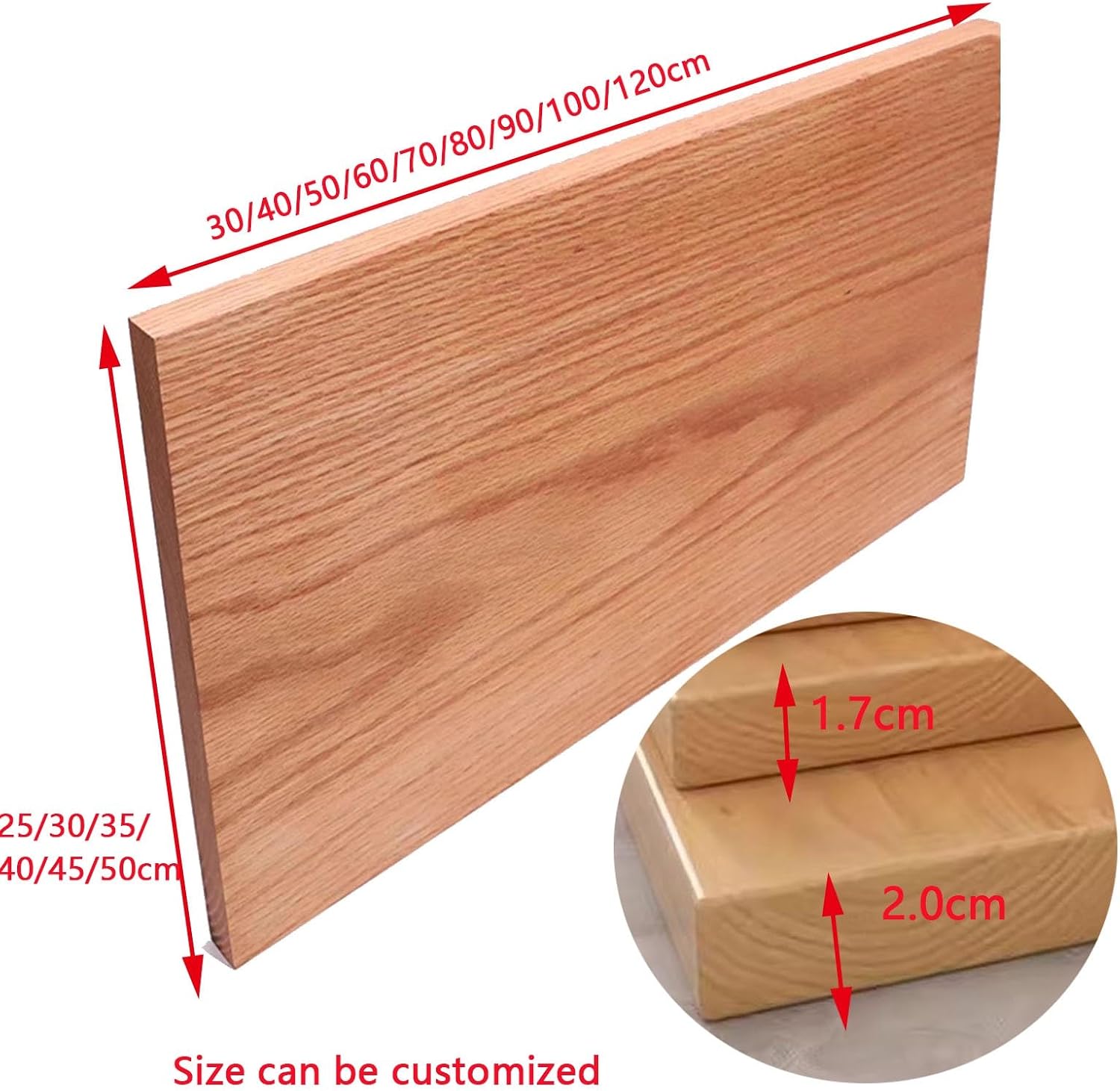 Customized Size Rectangular Tabletop Solid Wood Board， DIY Desk Home Commercial Work Bench Top， Unfinished Can Be Cut Can Be Colored Multi-function Bar Board For Cabinet Restaurant Bar Table(1