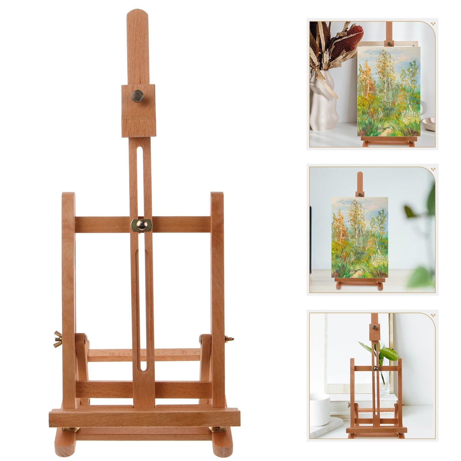 cavalletto Cavalletto in legno massello for pittura, espositore for in micro faggio, for ufficio, for adulti, leggero, facile da usare