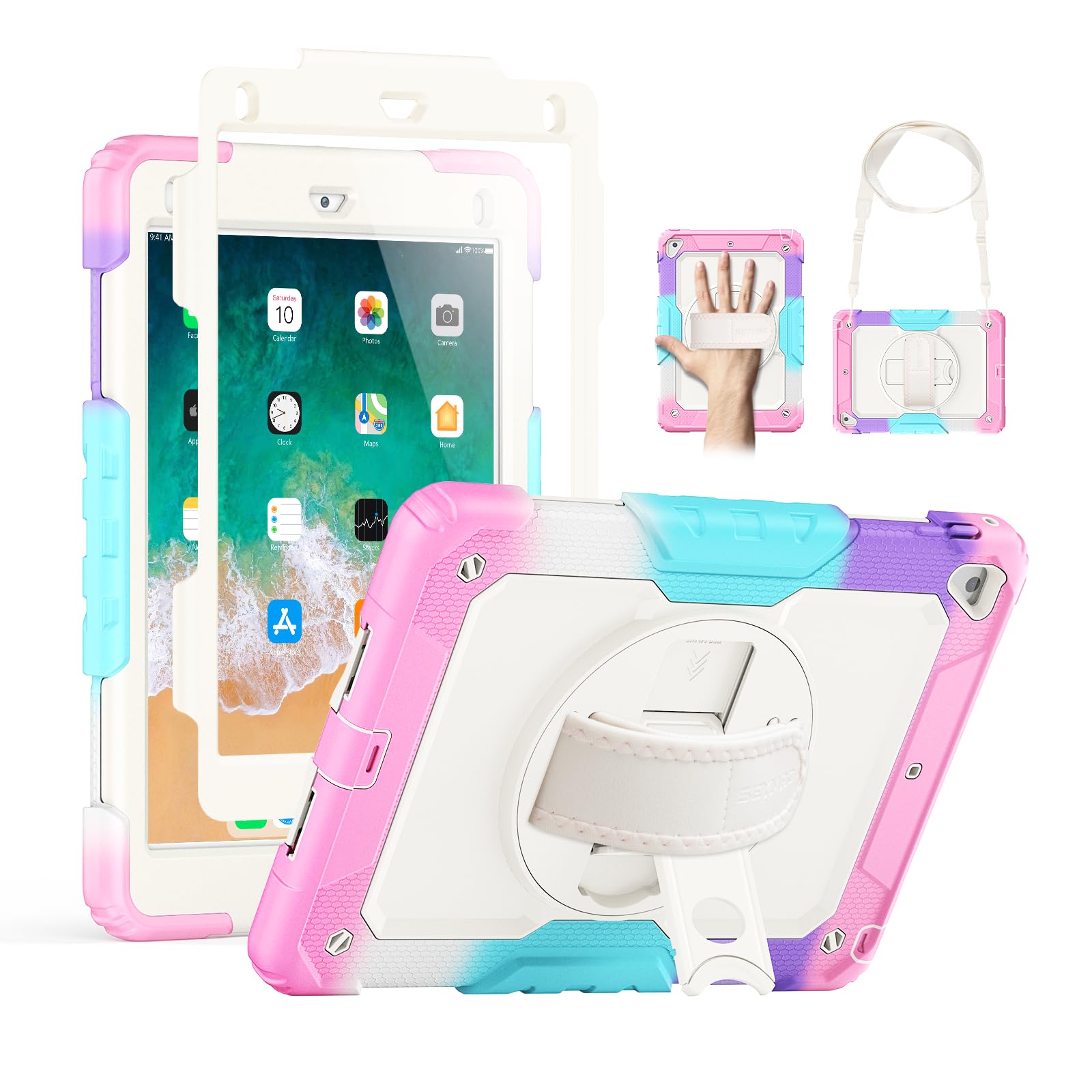 SEYMAC Case for iPad 6th/5th Gen/Air 2/Pro 9.7, Black — Amazon image 11