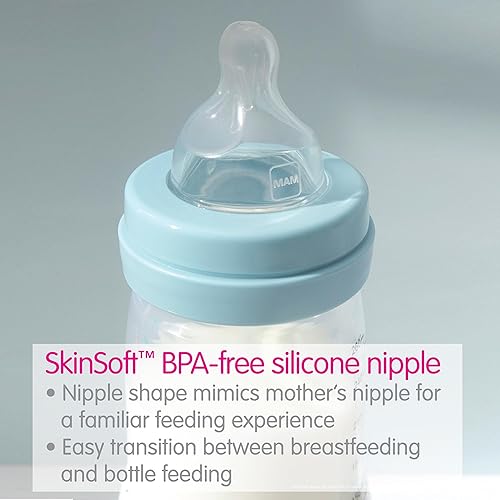 Miniatura 5 de MAM Paquete de pezones de biberón de flujo mixto, pezón de flujo rápido nivel 3 y boquilla de flujo extra rápido nivel 4, para recién nacidos y