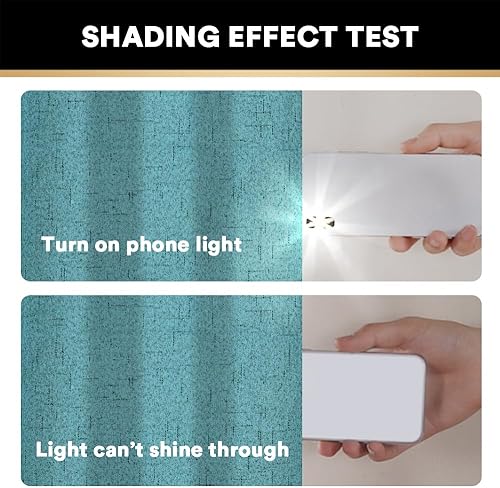 Miniatura 101 de PrinceDeco Cortinas opacas 100% para dormitorio, cortina de lino para puerta corrediza de cristal, cortinas opacas extra anchas con ojales Arena