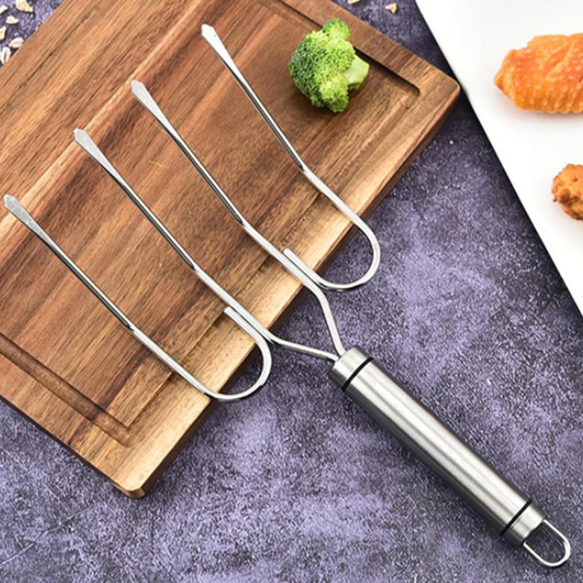 Stainless Steel Turkey Lifter Fork for Bbq Grilling and Serving