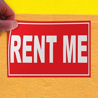 Decal Sticker Rent Me Business Business Rent Me Outdoor Store Sign Red 8"