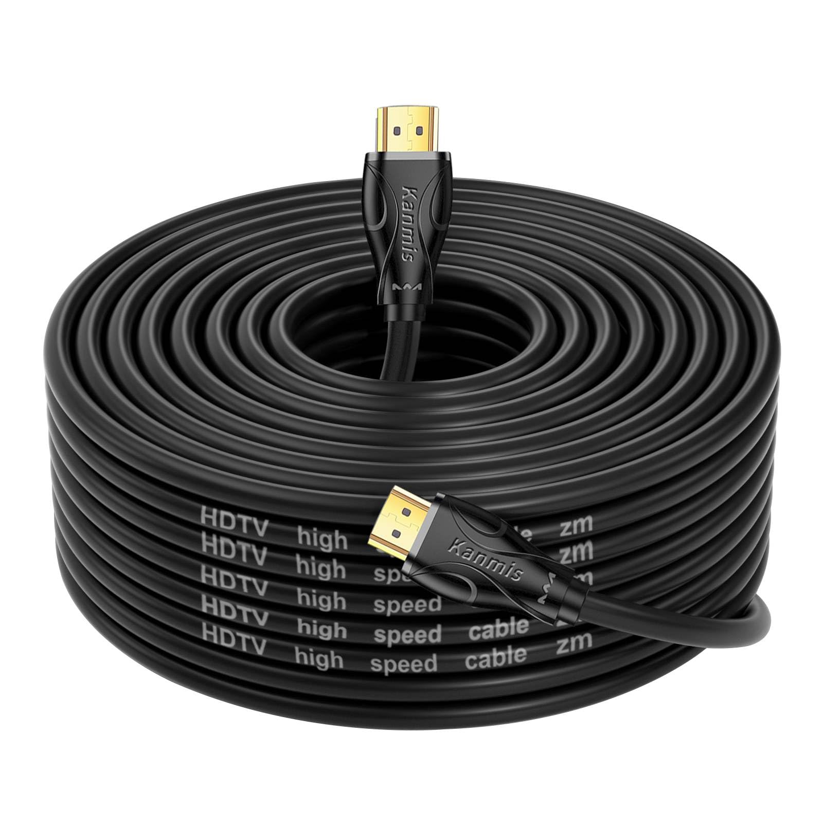 Cavo HDMI 4K da 19,8 m, cavi Hdmi ad alta velocità (HDMI2.0, 18 Gbps, 1080P) - Cavo Ethernet Audio Return Video HDMI 4K, connettori placcati oro ad altissima velocità, compatibile con Playstation Arc