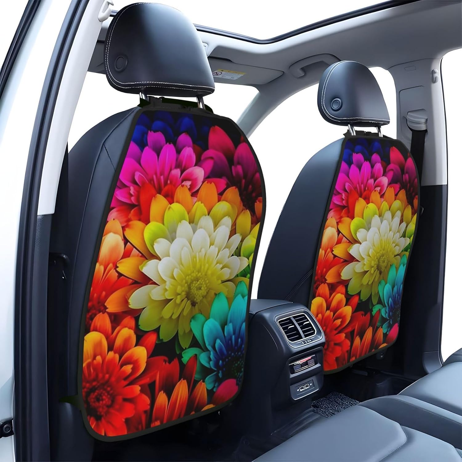 2 Pack Kick Mat Back Seat Protector Car Back Seat Cover For Kids Feet image 3