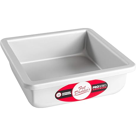 Fat Daddio's Anodized Aluminum 3-Piece Square Cake Pans