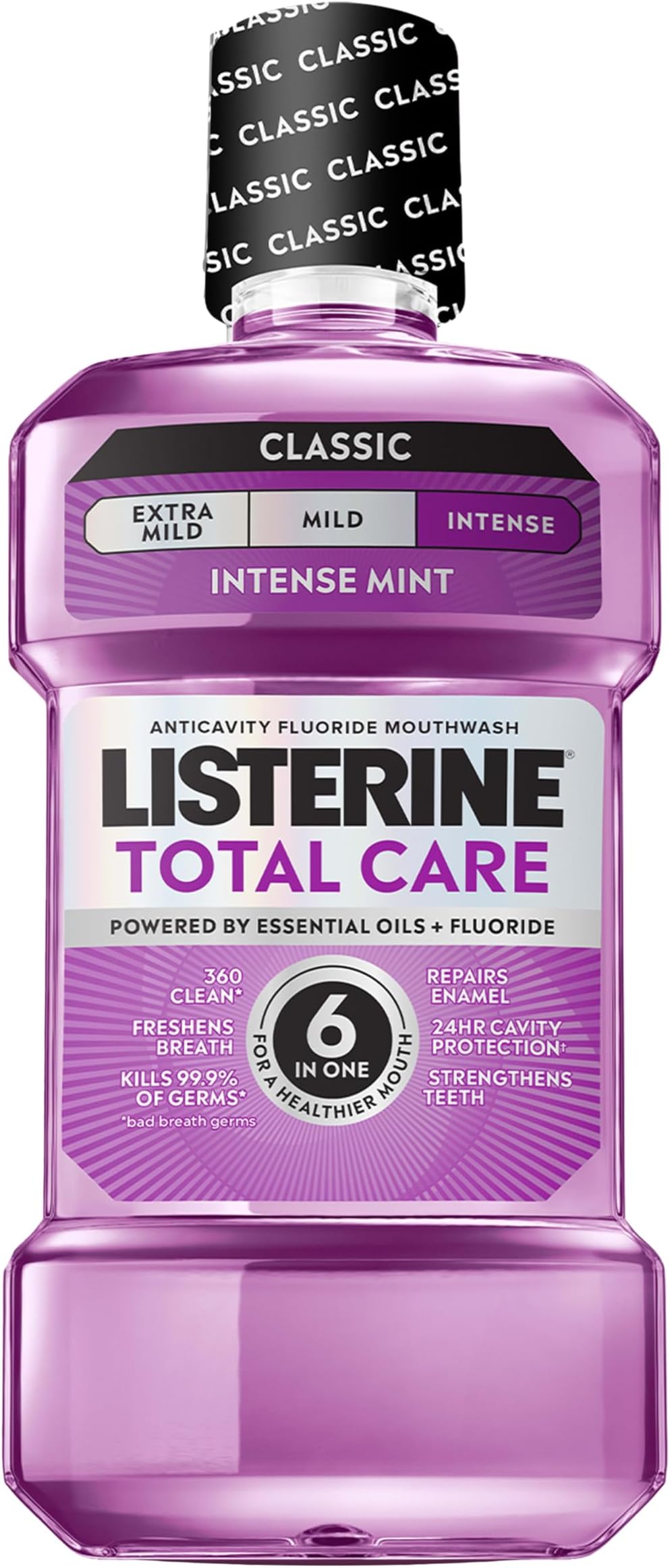 Total Care Intense Anticavity Fluoride Mouthwash, Intense Mint, 1 L