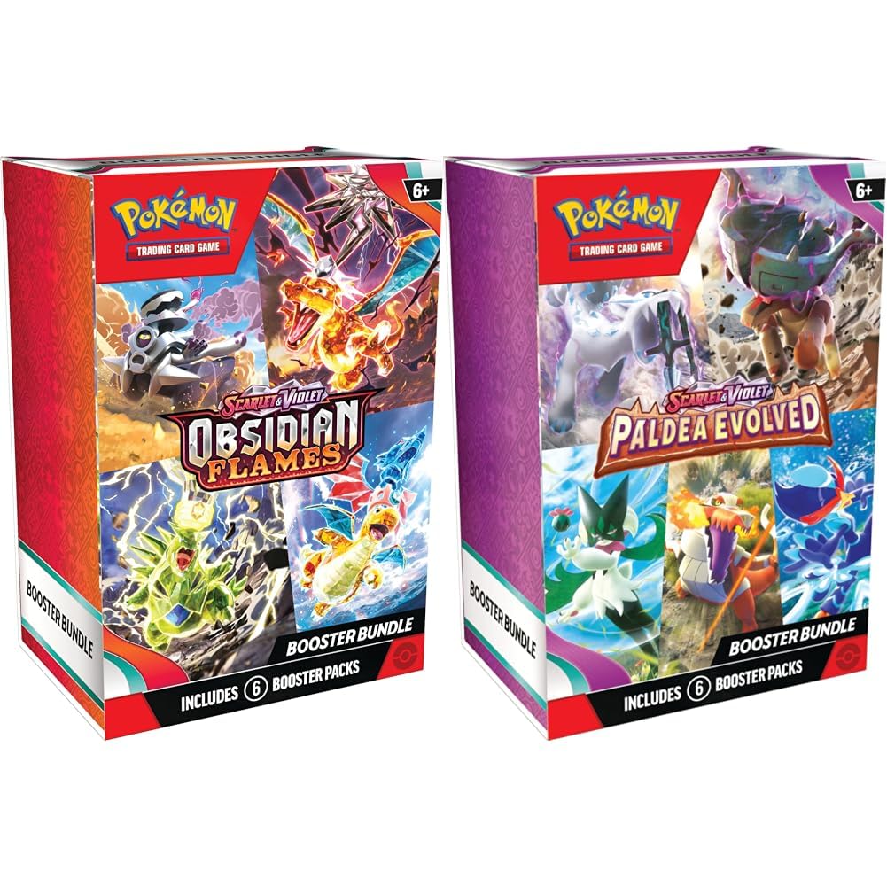Pokémon TCG: Scarlet & Violet—Obsidian Flames Booster Bundle (6 Booster Packs) TCG: Scarlet & Violet—Paldea Evolved Booster Bundle (6 Booster Packs)