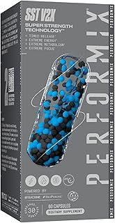 PERFORMIX - SST V2X - Pre Workout - 300 mg Caffeine - Energy Supplements - No Crash - Fat Burner - Nootropic - Timed-Release for All Day Focus, Mood & Energy Boost - Men & Women - 60 Capsules