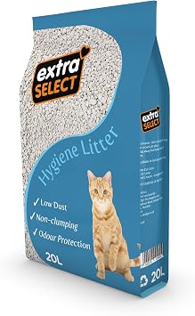 Extra Select Premium Hygiene Cat Litter - Calcium Silicate Non-Clumping Odour Control - 20L