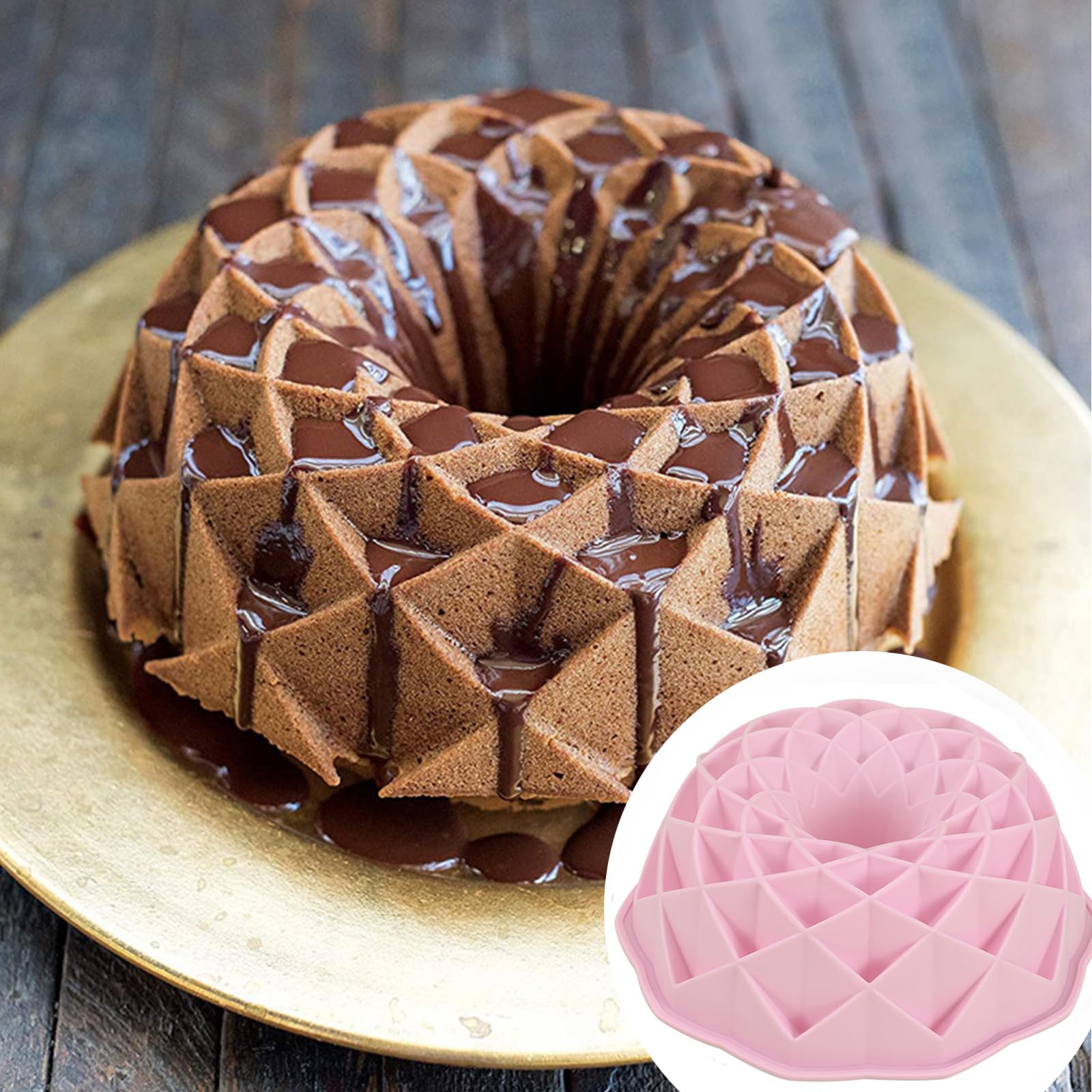 Stampo Per Ciambella In Silicone 23cm - Antiaderente Per Gugelhupf, Torte E Dolci - Foto 10