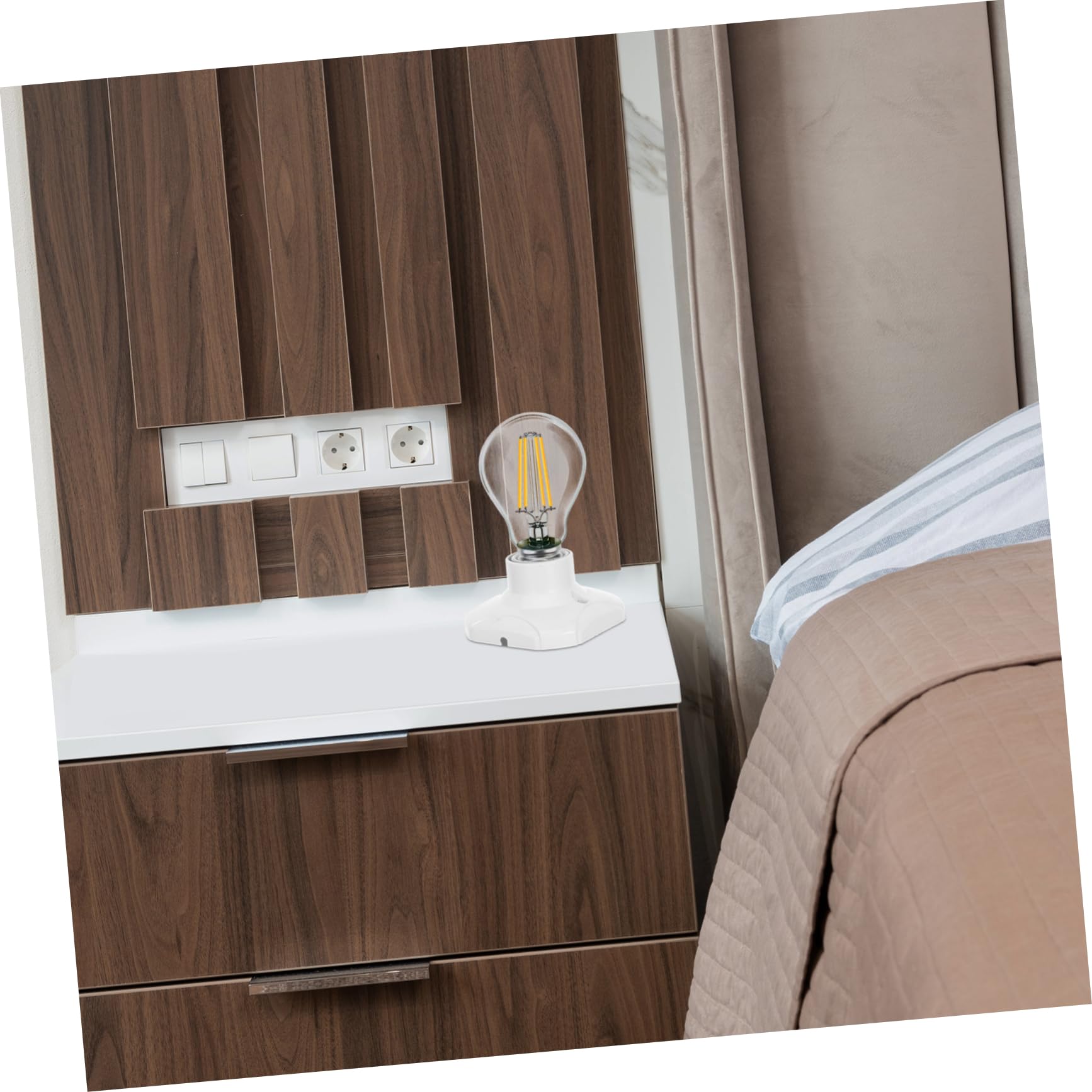 Hemobllo 20stücke Runde Led-lampenfassung Mit Schraubsockel Lampensockel Lampenadapter Pendelleuchtenfassung