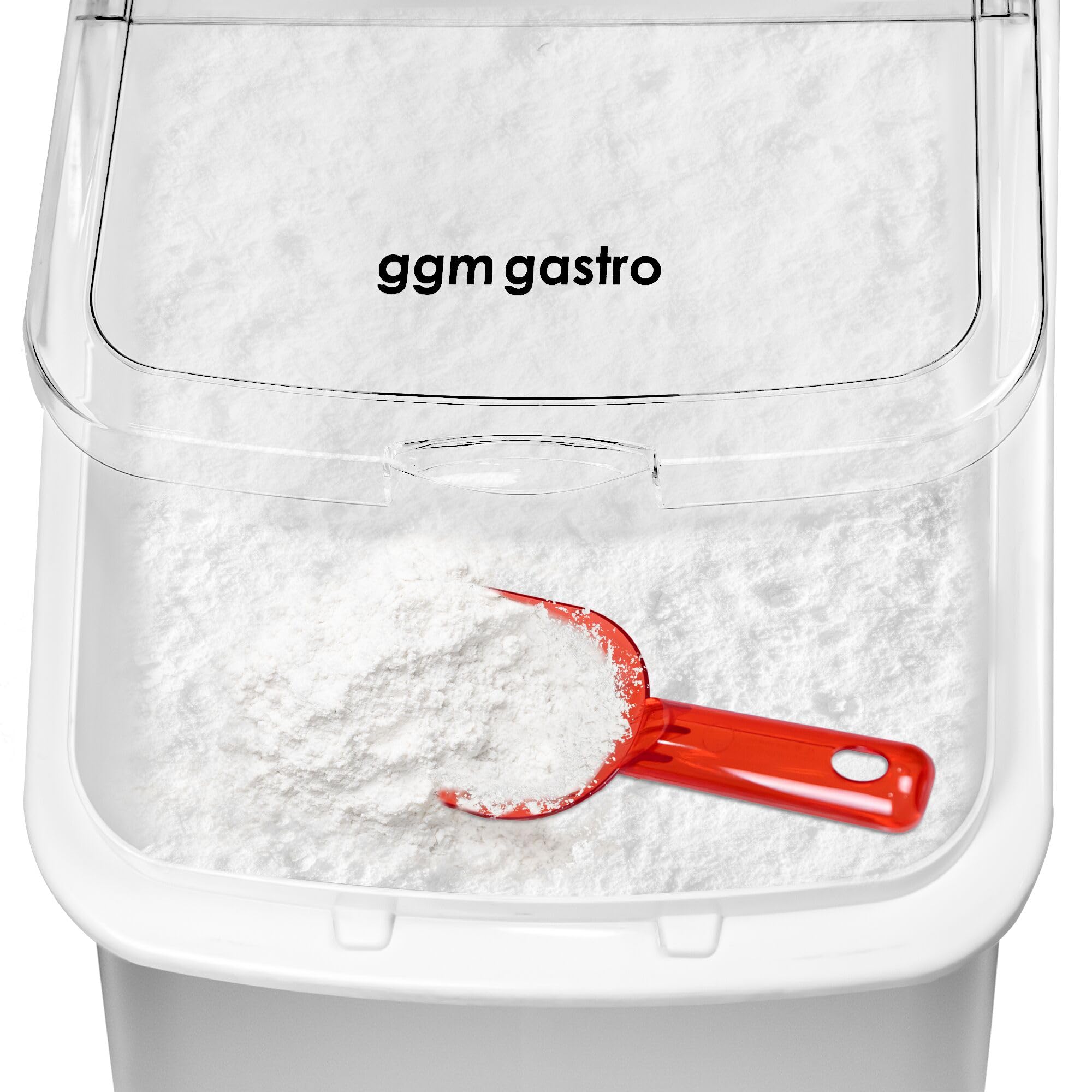 GGM Gastro | GPPUS11 | Mehlwagen/Zutatenwagen - 102 Liter - Polypropylen - Mit Deckel & leisen Rollen