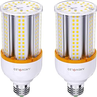 2Pack LED Corn Bulb 5000 Lumen 5000K 30W Large Area Yellow Light E26 Base for Outdoor Indoor Garage Warehouse Factory Workshop Street Backyard(5000K Warm Yellow Light,30Watts 2Pack )