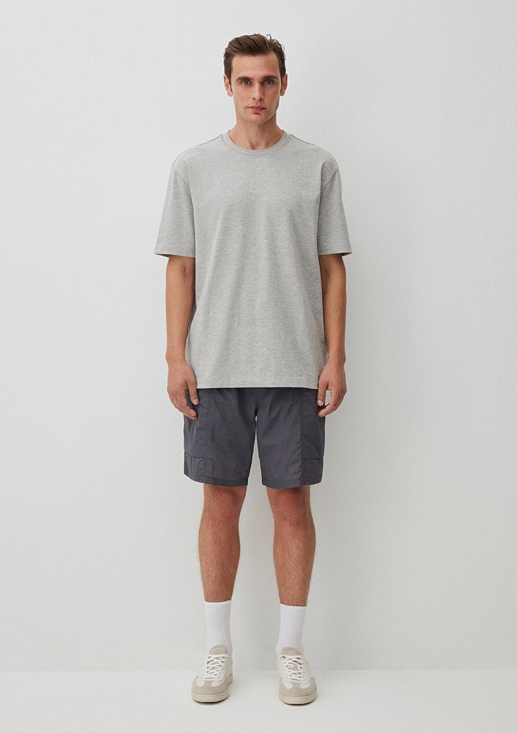 Grey Melange T-Shirt with Short Sleeves by Mavi