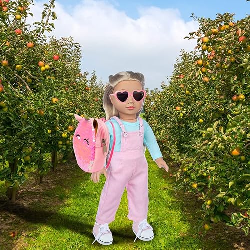Miniatura 3 de Ebuddy Ropa y accesorios para muñecas: 8 juegos con zapatos, mochila, gafas, cámara, almohadilla para muñecas de 18 pulgadas