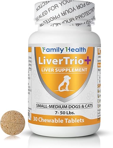Miniatura 8 de LiverTrio+ Suplemento integral de apoyo hepático para perros y gatos más pequeños. Tabletas masticables sabrosas que combinan las mismas, SPC,