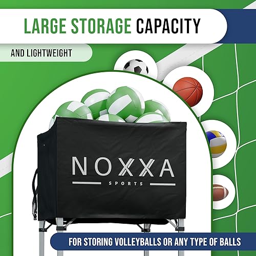 Miniatura 2 de Carrito de voleibol con ruedas  Bolsa portátil de voleibol con ruedas, carrito de almacenamiento plegable para equipo de pelota deportiva, para