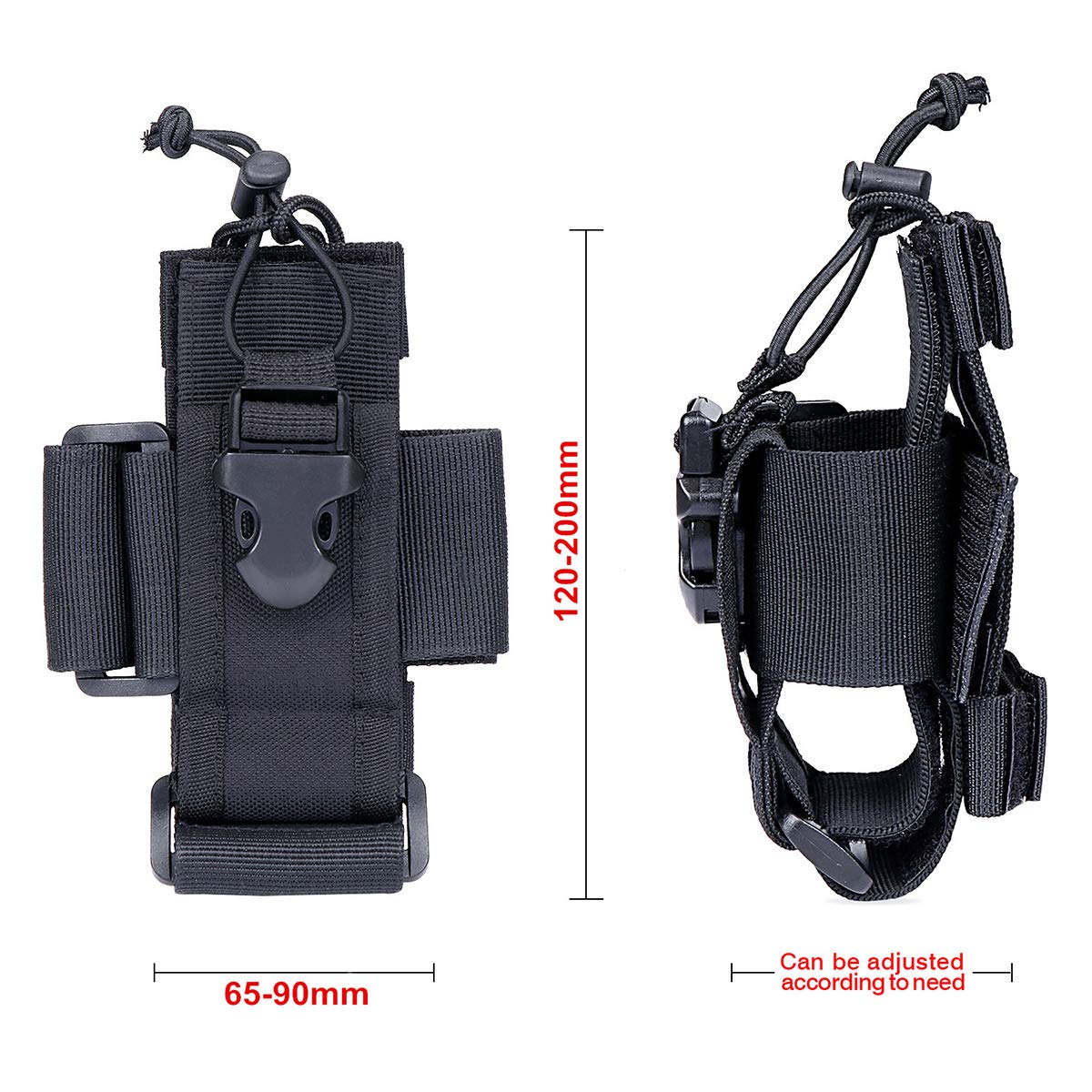 Funda Ajustable para Radio de Dos vías, de Nailon, para Walkie Talkie(2 Paquete)