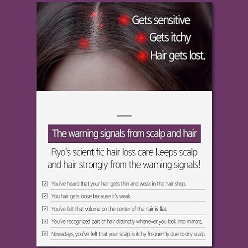 Miniatura 4 de Ryo Champú para el cuidado de la pérdida de cabello para el cuero cabelludo graso, 13.5fl oz (13.5 onzas), cuidado del sebo excesivo, para el cuero