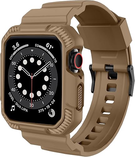 Miniatura 8 de Orobay compatible con Apple Watch Band de 45 mm 44 mm 42 mm, correa resistente a los golpes para iWatch SE Series 7 6 5 4 3 2 1 45 mm 44 mm 42 mm