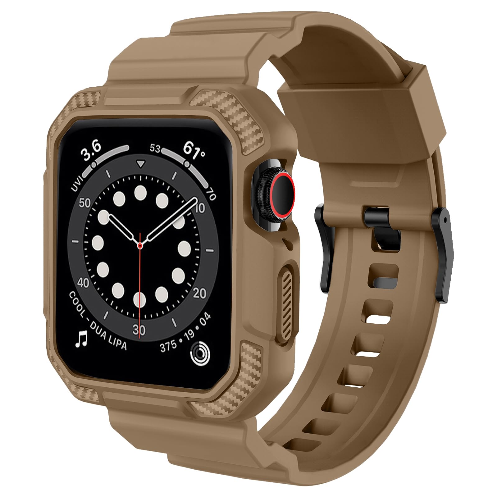 OROBAY Rugged Band Compatible with Apple Watch Band 45mm/44mm/42mm with Case, Shockproof Strap for iWatch SE3 SE2 SE Series 9/8/7/6/5/4/3/2/1 with