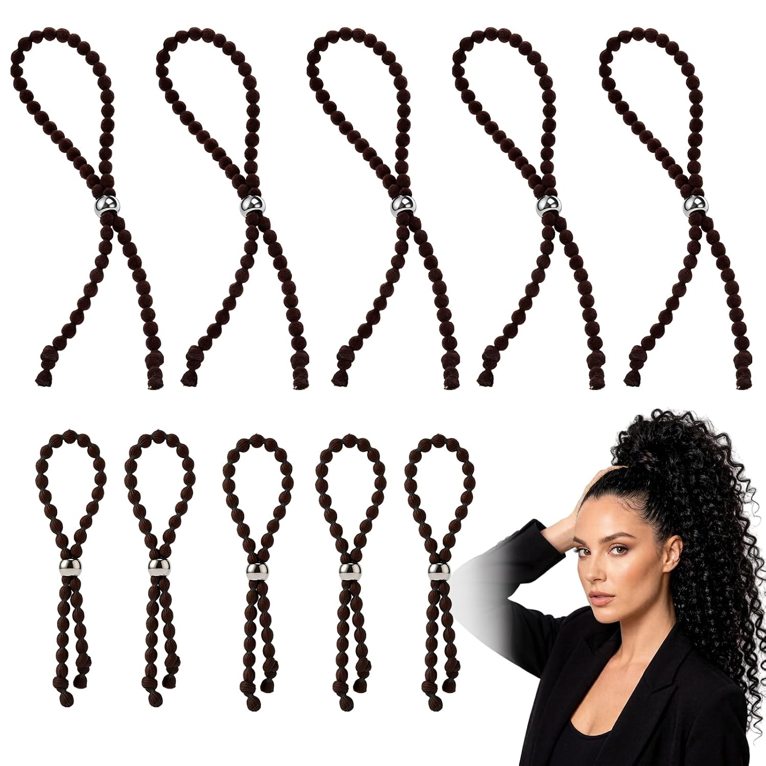 Adjustable Hair Ties for Thick Curly Hair | Secure Hold