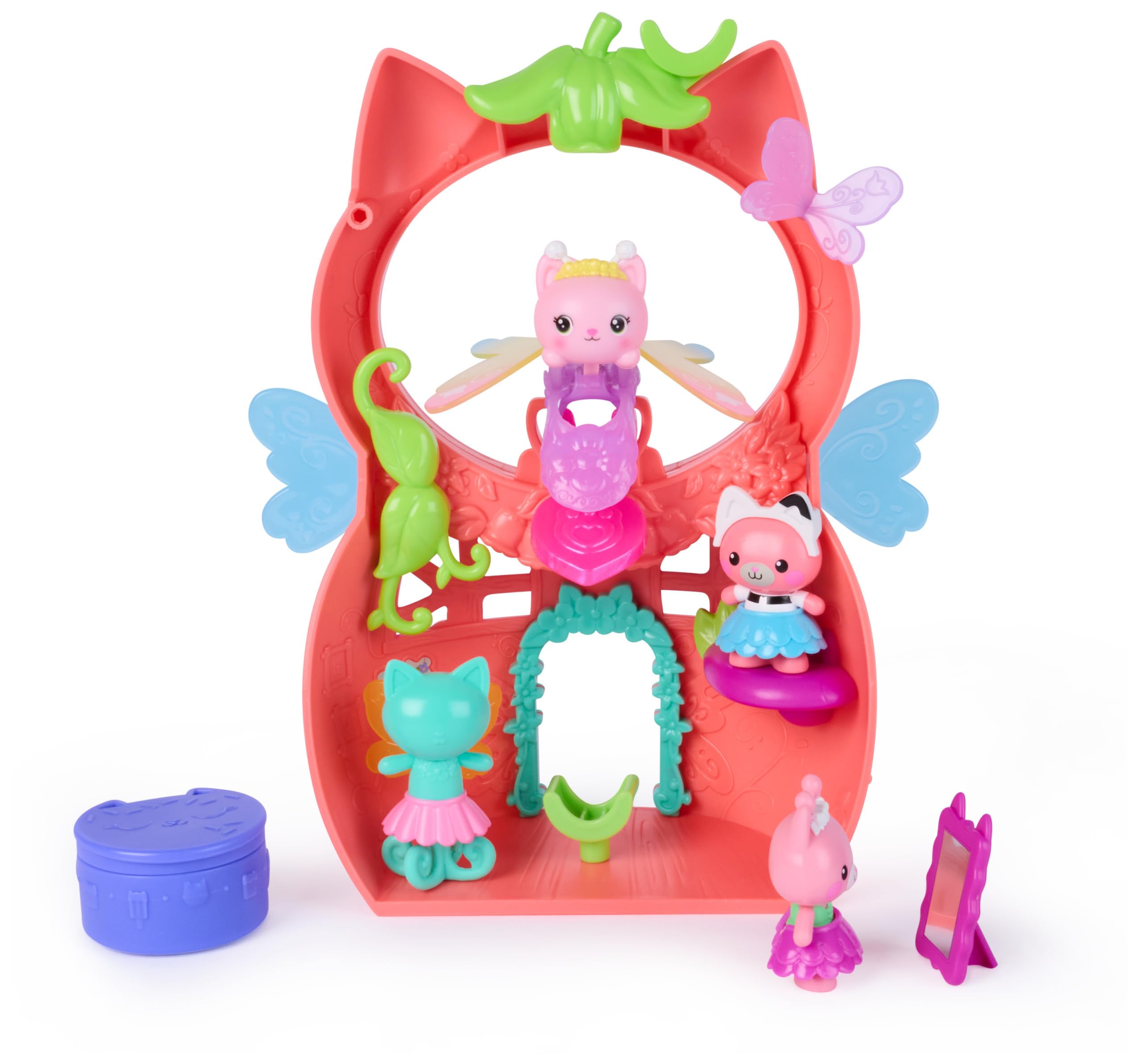 Gabby's Dollhouse Fairylandia, Set di Gioco Kitty Fairy con Ali magiche con 12 Pezzi ed Esclusivo Anello con Ali magiche, Giocattoli per Bambini e Bambine dai 3 Anni in su