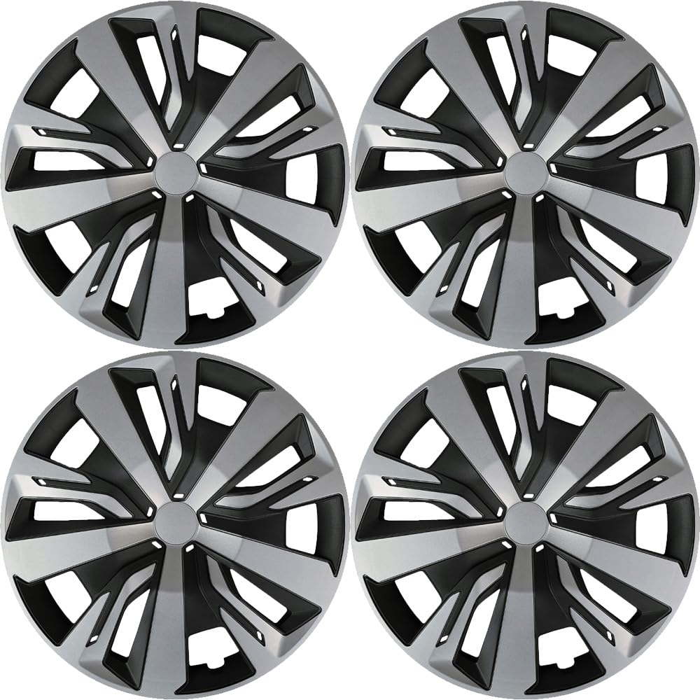 Premiere 2025 !!! 16 Zoll 16" RKK18 ABi-Line (Silber-schwarz) PKW Radkappen/Radzierblenden 4 Stück