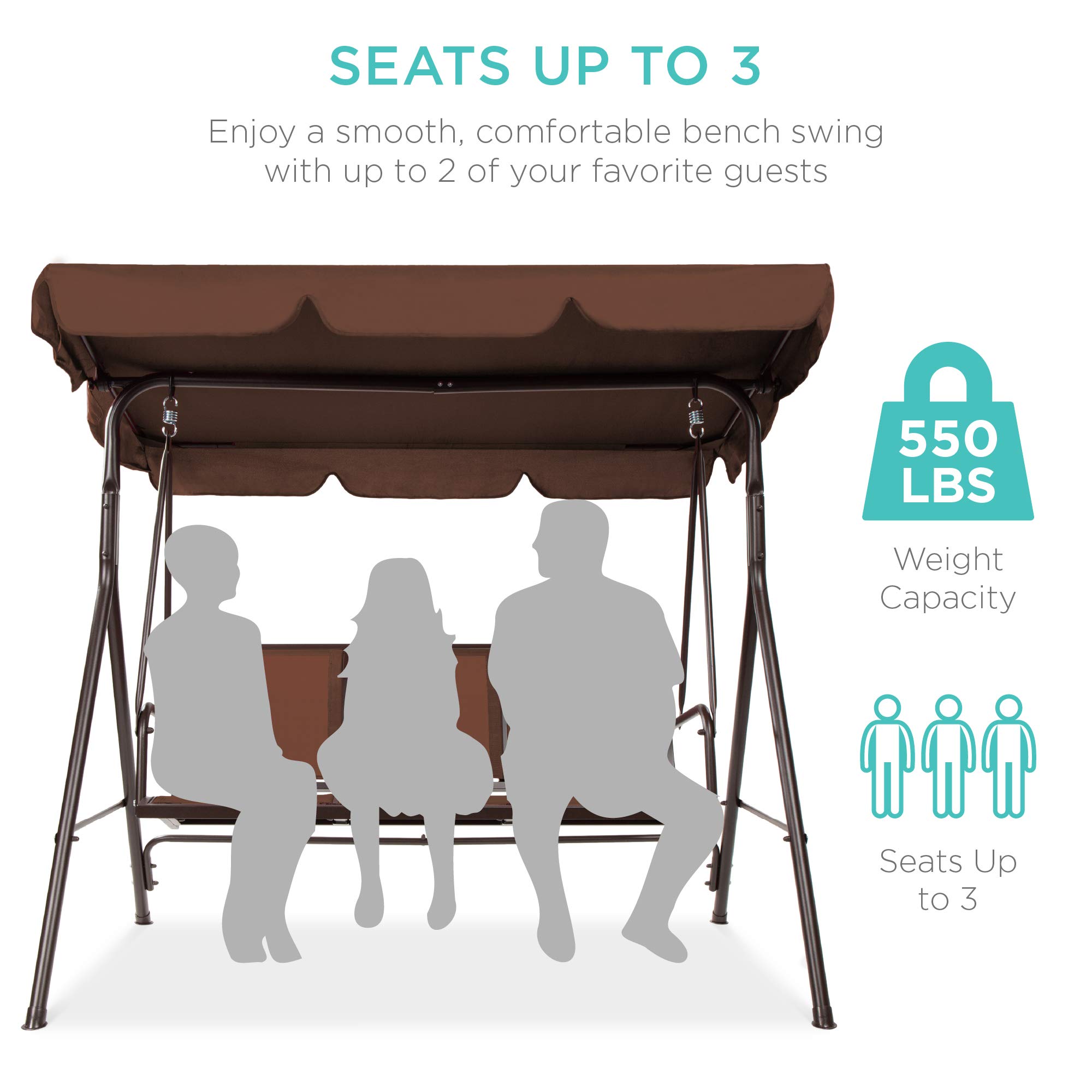 37/mo Finance Best Choice Products 3Seater Outdoor Adjustable