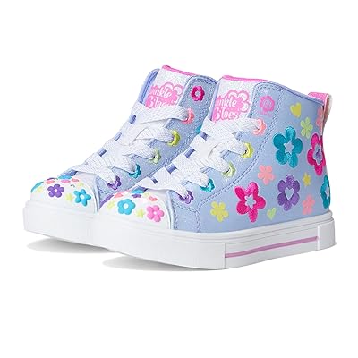 SKECHERS KIDS Twinkle Sparks Super Blossom 314819L (Little Kid) Girls Shoes Periwinkle/Multi