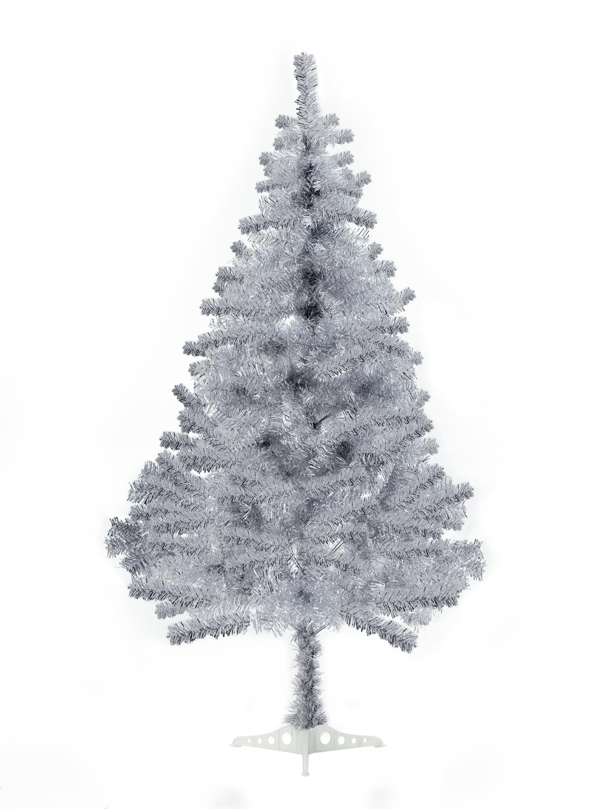 6ft Silver Christmas Tree Seasonal Holiday Decoration for Home, Office, Party, Outdoor, Halloween Decoration, Artificial Christmas Tree 550 Branch Tips,Foldable Base
