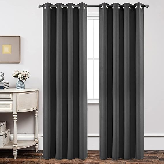 Joydeco Blackout Curtains 90 Inch Length 2 Panels Set