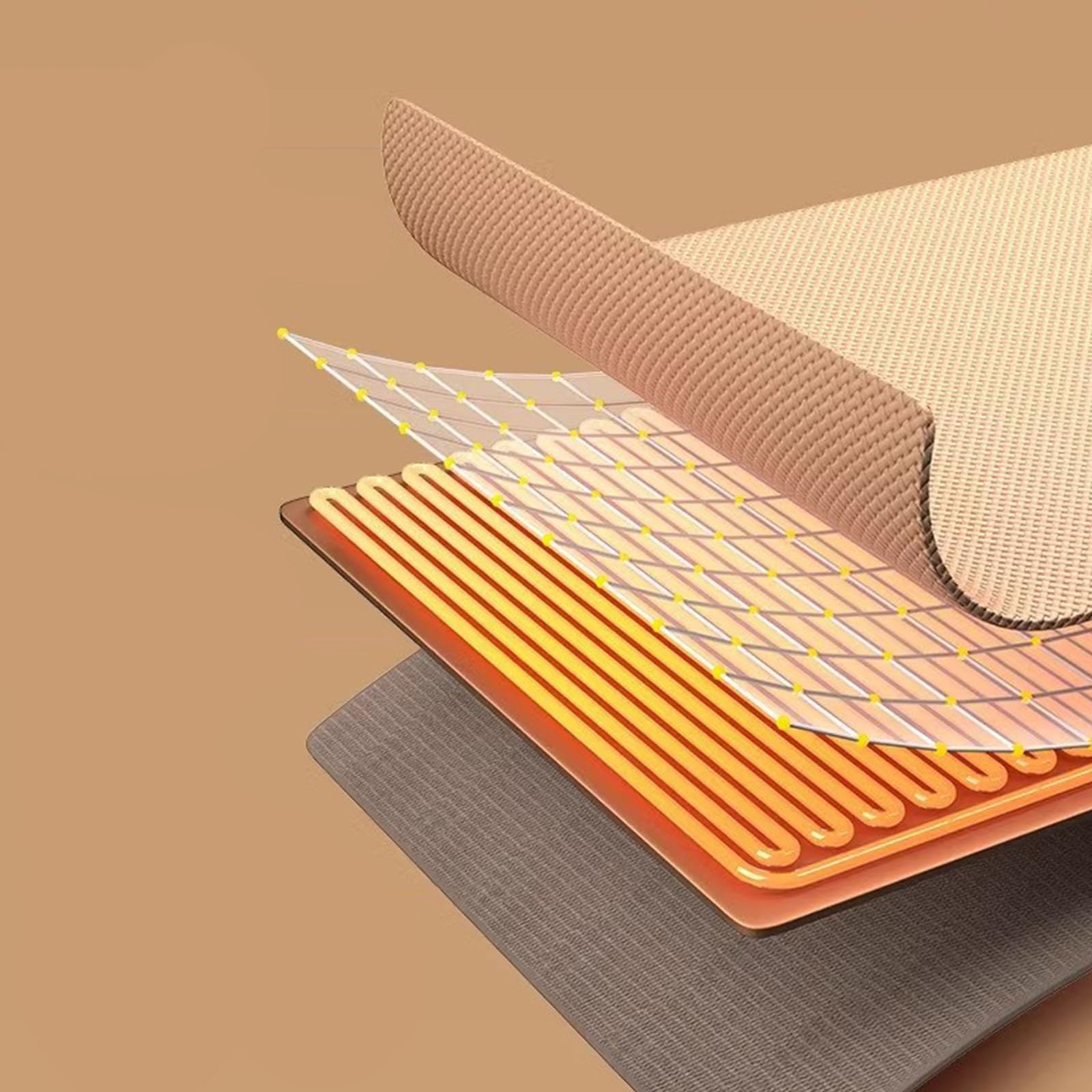 Manta eléctrica USB de 3 niveles con control de calor, de gran tamaño, de poliéster, manta de calefacción eléctrica con bolsillos