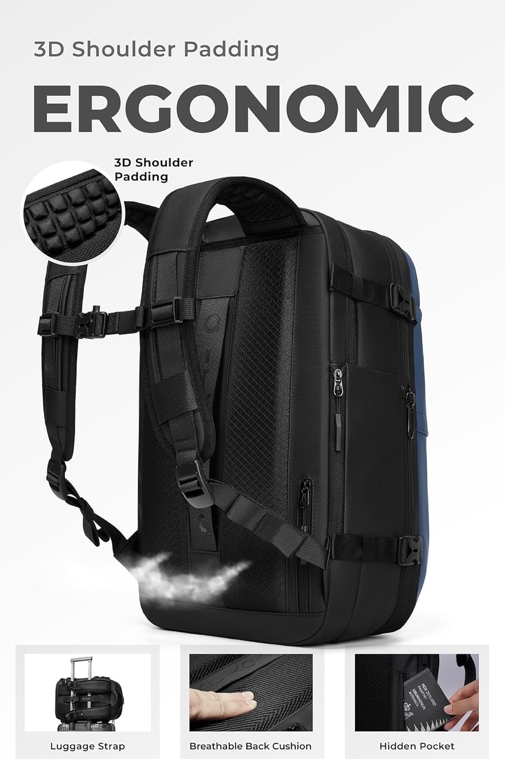 Meyaar M101 60L Vacuum Compression Travel Backpack with Air Pump — Amazon image 14