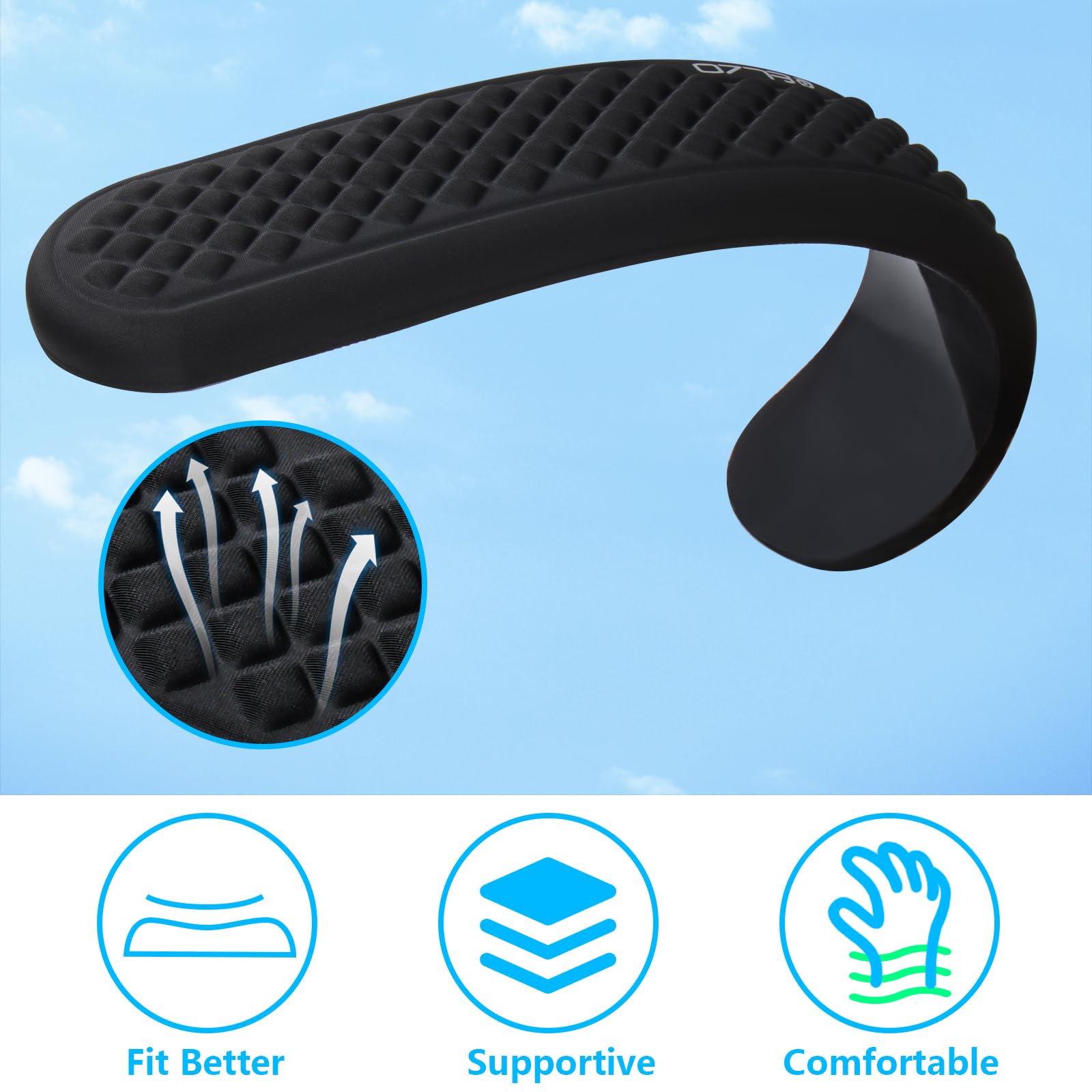 ELZO Keyboard Wrist Rest - Ergonomic Memory Foam -4