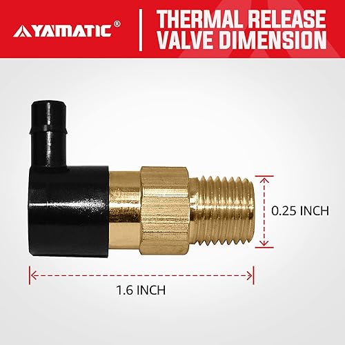 Miniatura 3 de YAMATIC Válvula de liberación térmica de alta resistencia para bombas de lavado a presión, repuesto para todas las bombas de leva axial, NPT de 14